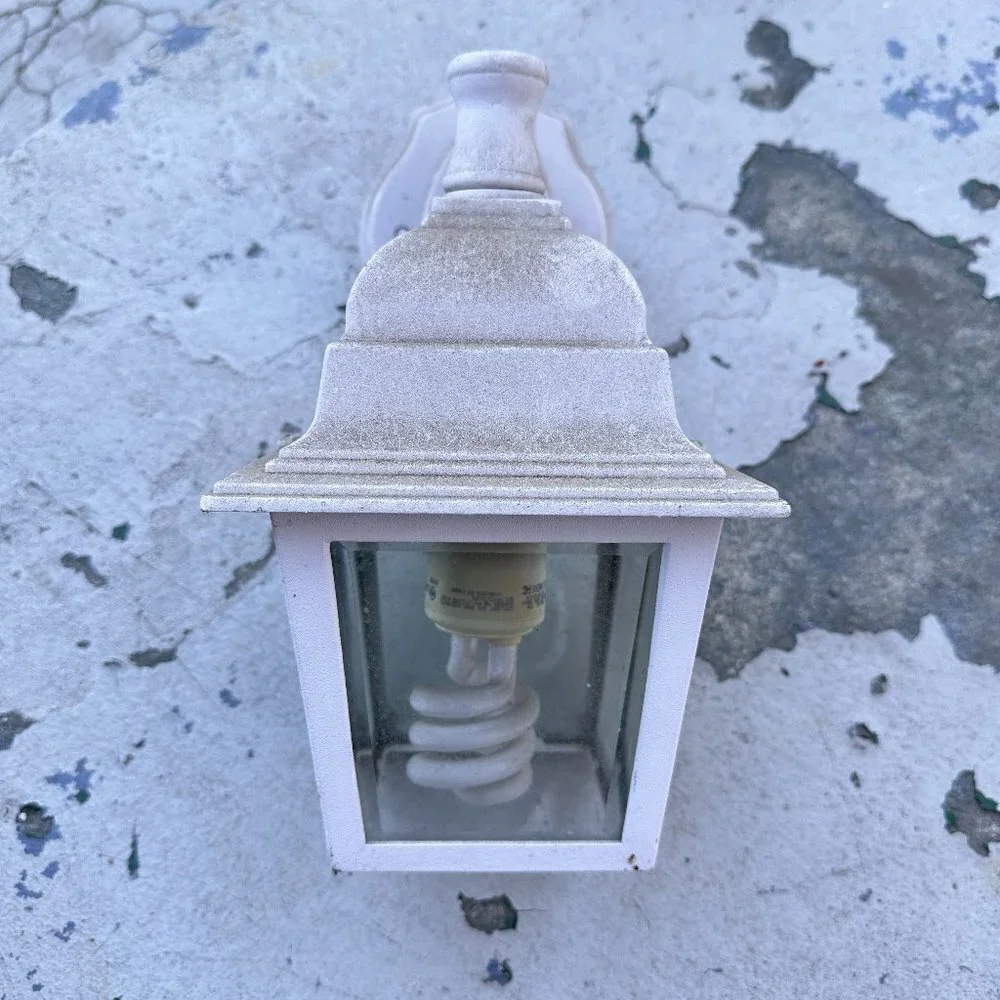 White Wall Mounted Outdoor Lantern